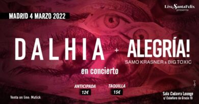 Dalhia + Alegria! en Madrid - 4 de marzo 2022